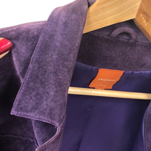 Suede purple coat by John Carlisle - Picture 5 of 9